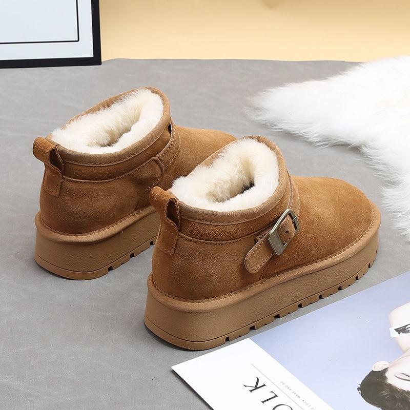 2025 New Thick-soled Velvet Thickened Warm Northeast Snow Boots Women's Winter Non-slip Waterproof Northeast Snow Cotton Shoes