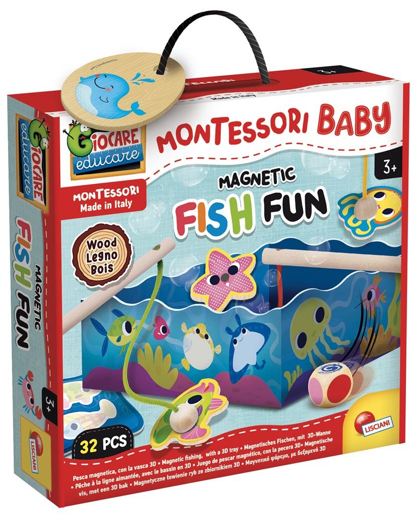Lisciani lisciani montessori wood drewno baby fish fun magnetyczne łowienie