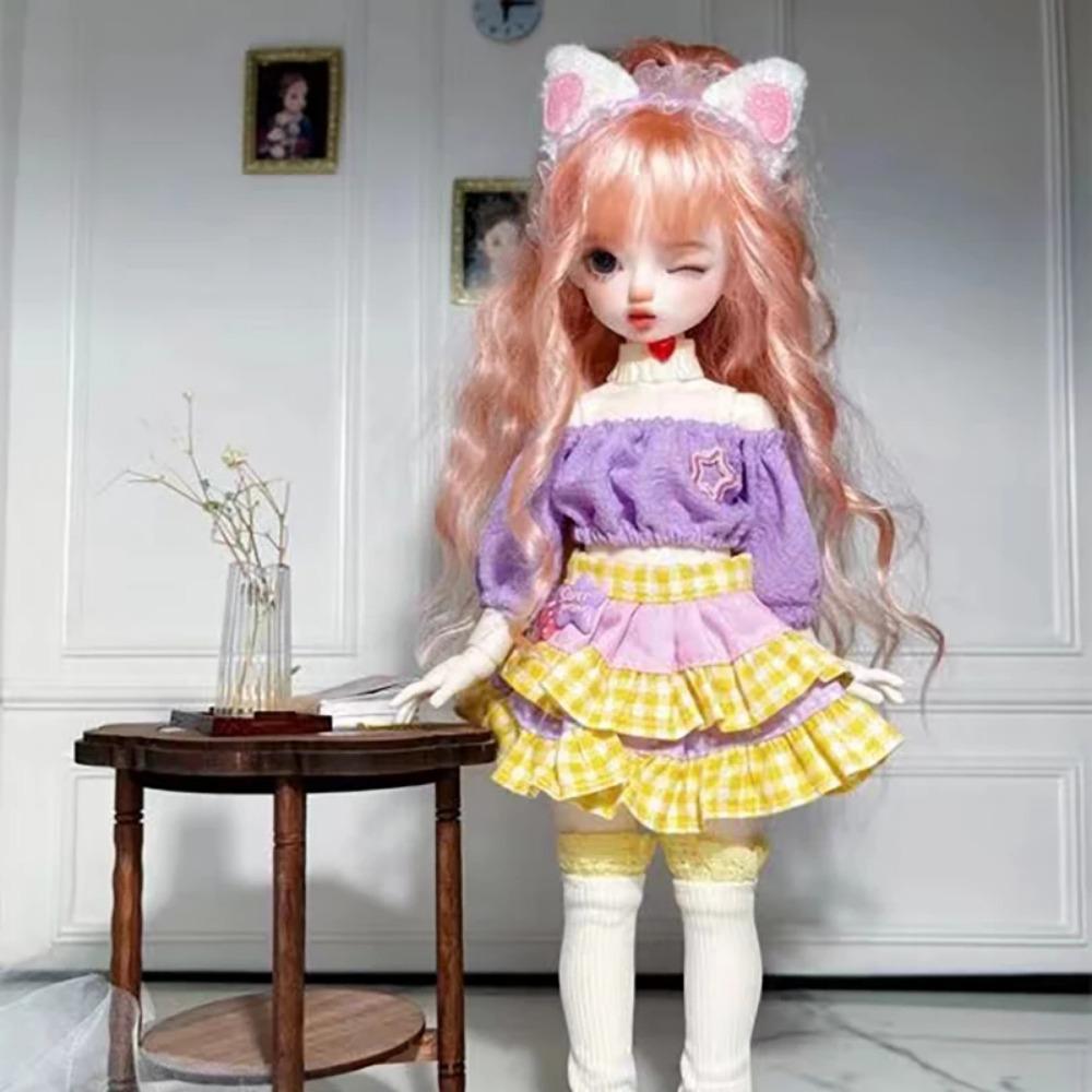 

Модная Милая Повседневная Одежда для Куклы 30 см 1/6 BJD Набор Наряда для Куклы Платье Принцессы Игрушка для Девочки Подарок Аксессуары для Куклы Праздничный Подарок