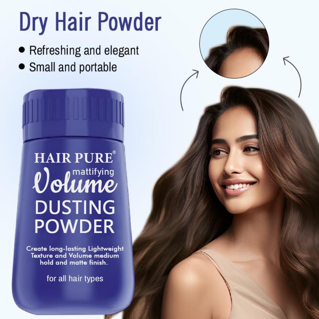 Poudre Matifiante Volume Poudre pour Cheveux Hommes & Femmes | Finition Mate 24 Heures, Fixation Forte & Rehaussement des Racines | Poudre Texturisante Légère pour le Coiffage