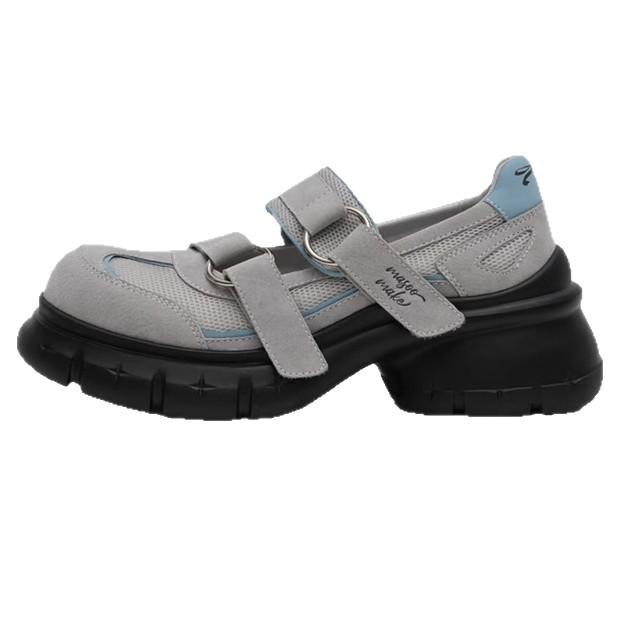 Small man thick-soled height increase Mary Jane shoes women's summer 2025 new versatile Velcro casual shoes single shoes