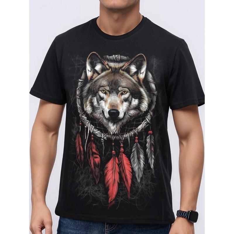 Fashion Men's T-Shirt 3D Cool Bear Print Short Sleeve T-Shirt Hip Hop Street Style Top Summer Men's Loose Outdoor Casual Clothes