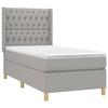 Maison Exclusive - Sommier à lattes de lit et matelas Gris clair 90x190 cm Tissu
