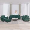 Vidaxl 4-Cz. Relaxation Set With Cushions, Dark Green, Velvet