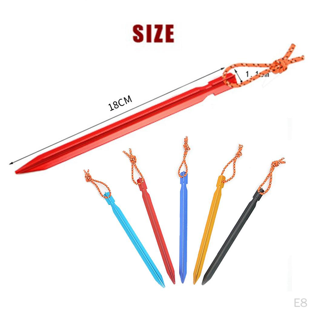 10 Pack Heavy Duty Aluminum Alloy Tent Stakes