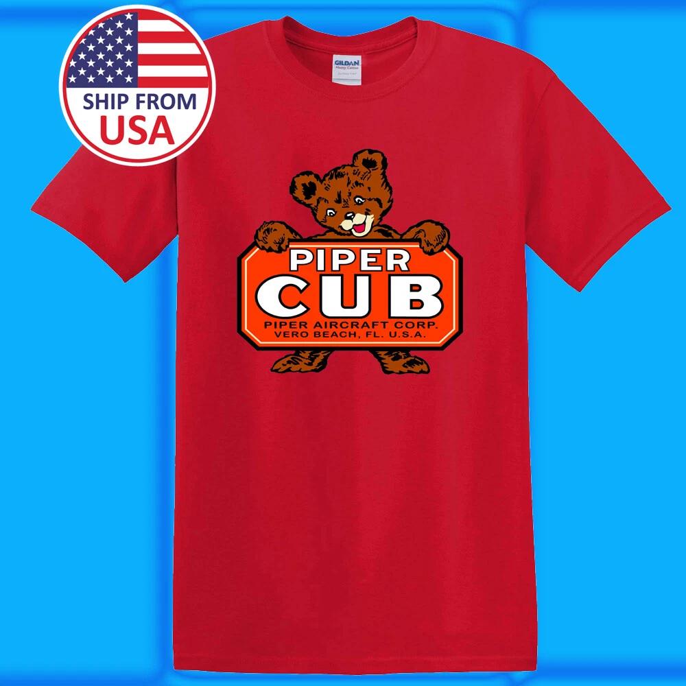 Piper Cub Aircraft Men s Red Size S-5XL 2XL