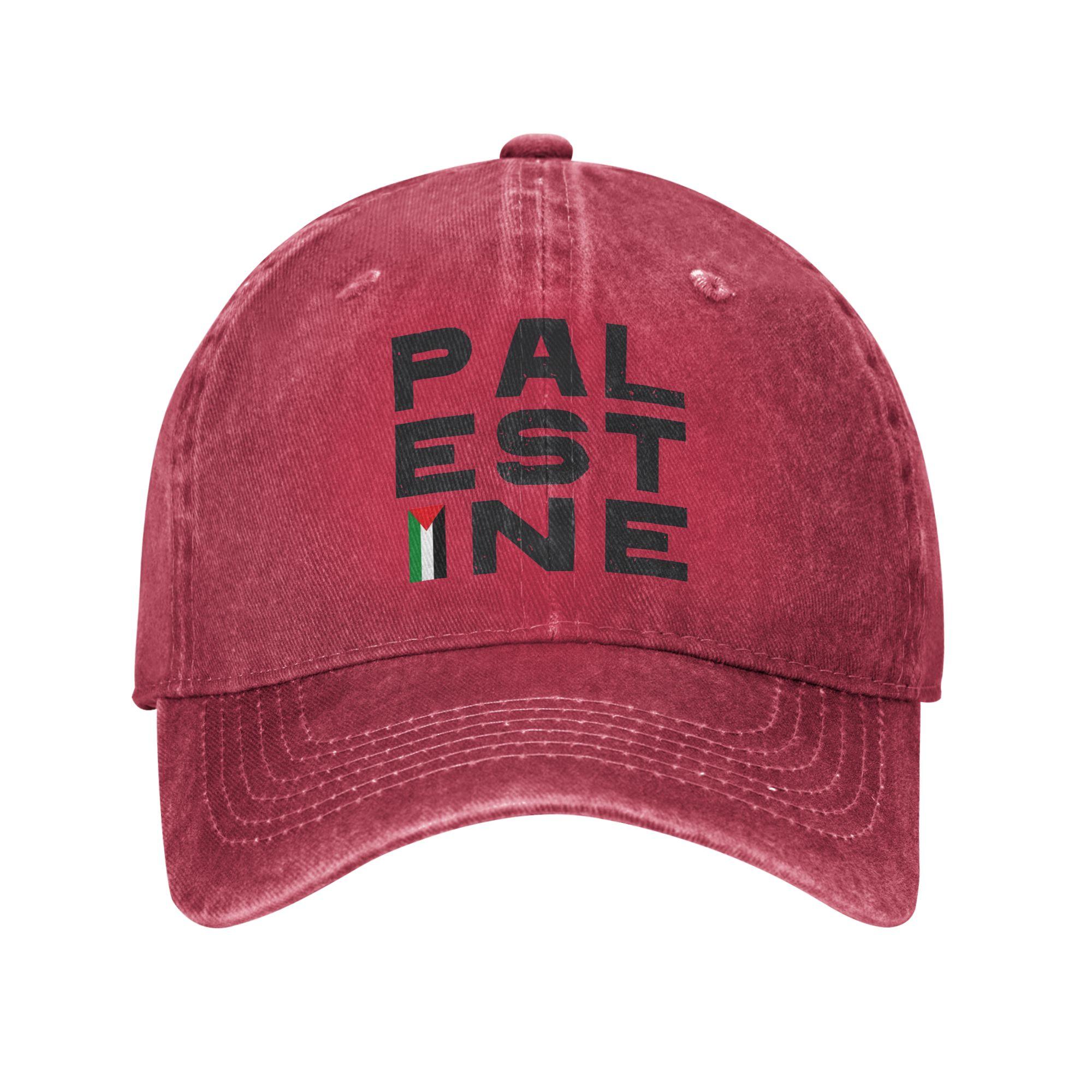 

Palestine Flag Sun Baseball Cap Casual Unisex Unisex Washed Trucker Hat Sunscreen Design Outdoor Sport Baseball Caps Gift One Size