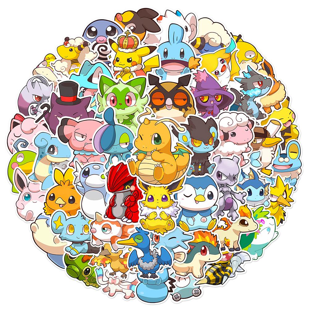 10/30/50PCS Anime Cute Stickers Graffiti Decoration DIY Skateboard Phone Fridge Bike Cartoon Decals Fun for Kid Toy Gift