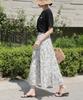 Ppaeppae Waistband Flower Tiered Long Skirt