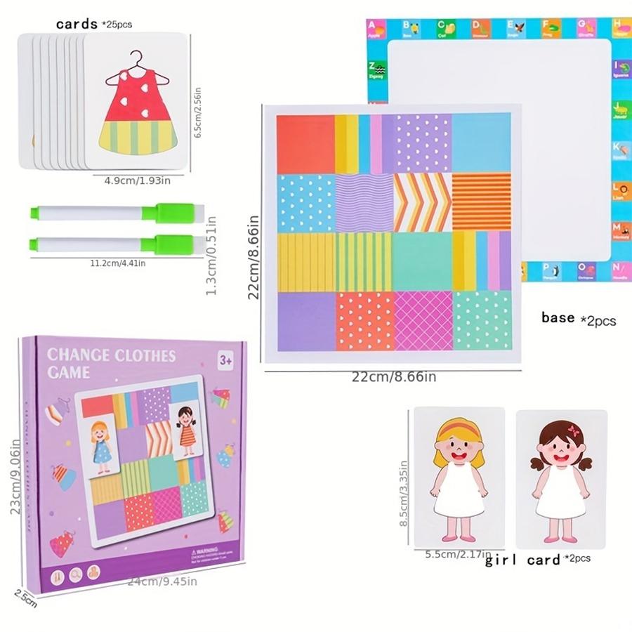 Double Change Of Clothing Battle Kids Dress Up House Matching Educational Toy DIY Change Clothes Puzzle Montessori Kids Girl Gam