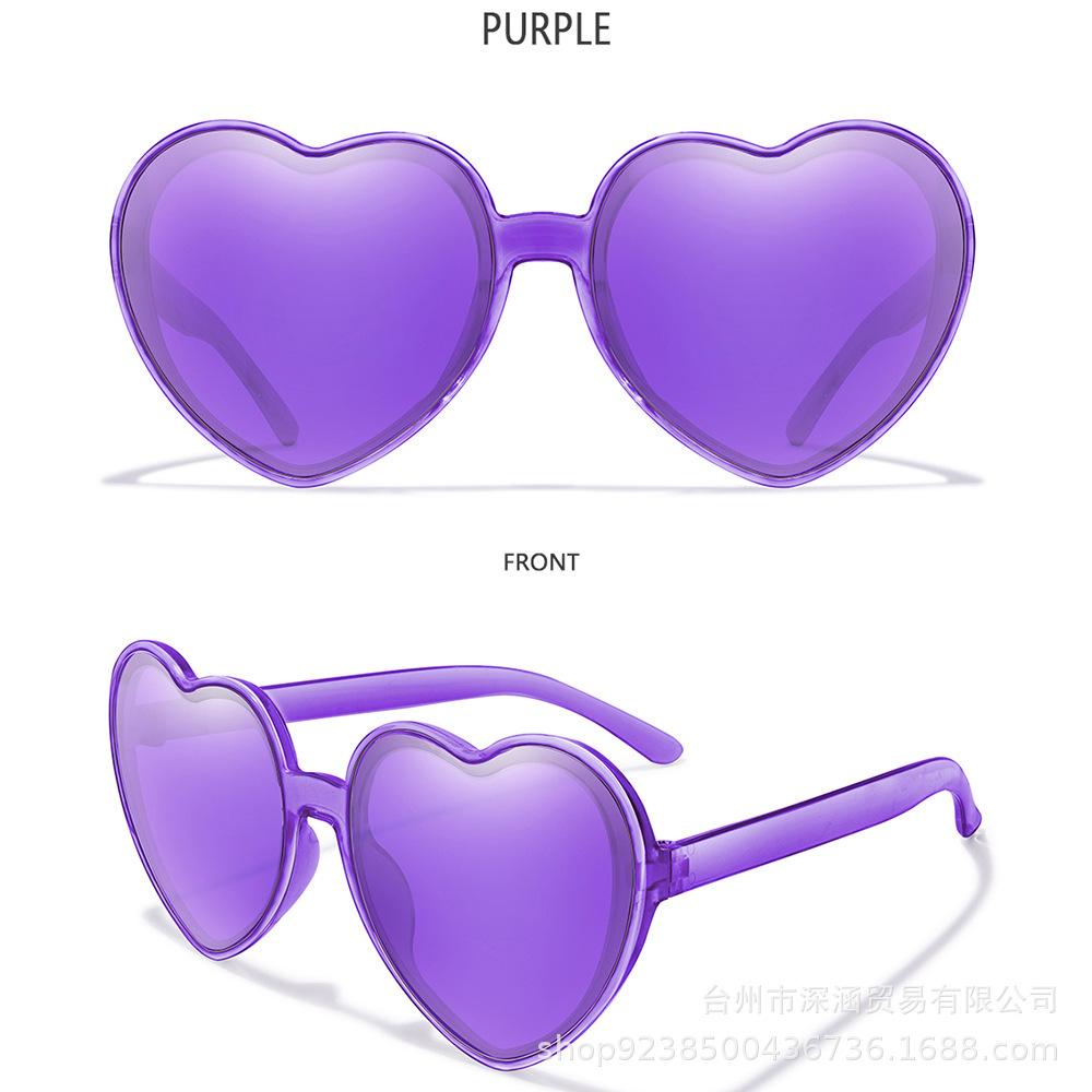 Colorful Coated Love Sunglasses Colorful Trend Party Decorative Sunglasses