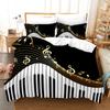 Music Notes Bedding 3Piece Set  Queen Sizes Comfortable  EcoFriendly For Kids Teens Girls Of All Music Fan Lover Sleep In Melody