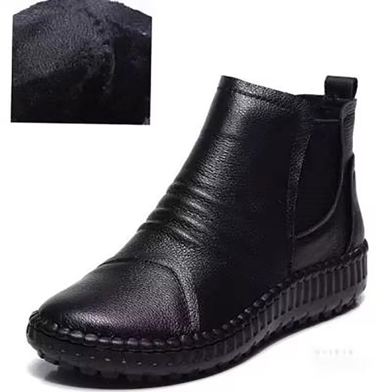 Women Boots Autumn Winter Fashion Handmade Ankle Boots Warm Soft Outdoor Casual Flat Shoes Woman