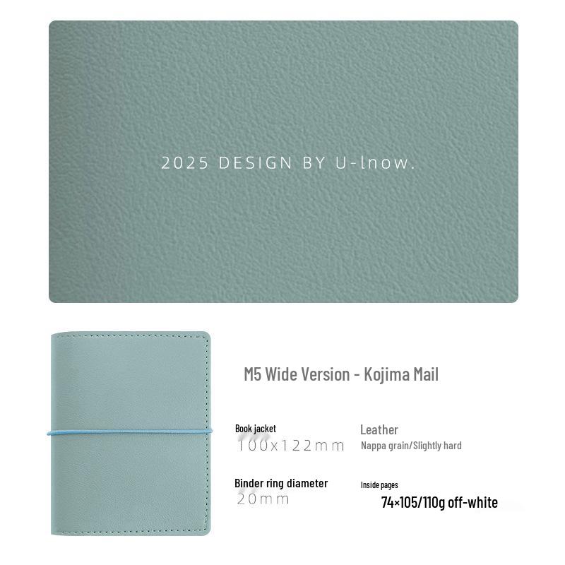 

M5 Metal Ring Binder - Simple Style Journal & Student Diary with Loose-Leaf Sticky Notes
