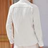 Spring Autumn Men's Plus Size Solid Color Long Sleeved Shirt Waffle Casual Collar Shirt Top