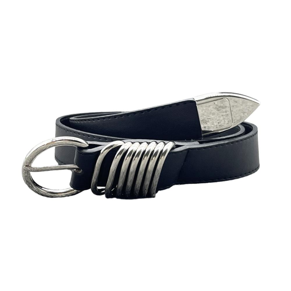 

Модный брендовый ремень из ПУ кожи, панк-ремень с пряжкой-штифтом, модный деловой джинсовый ремень для женщин чёрный