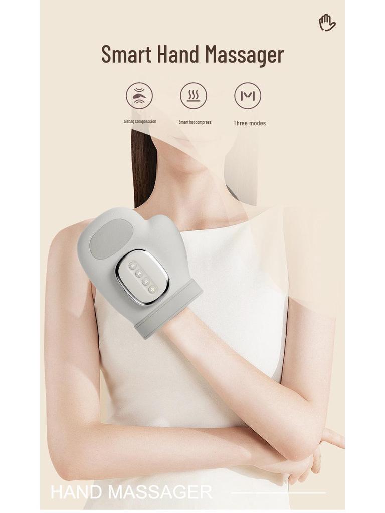Electric Hand Massager with Air Pressure & Heat Therapy for Fingers and Wrists