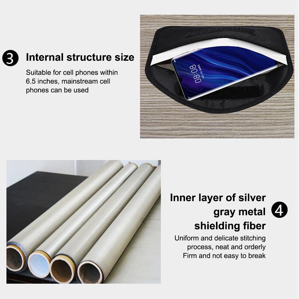 Signal Blocking Bag Anti-tracking Storage Protection Phone Wallet Reusable Smartphone Protector Shielding Pouch