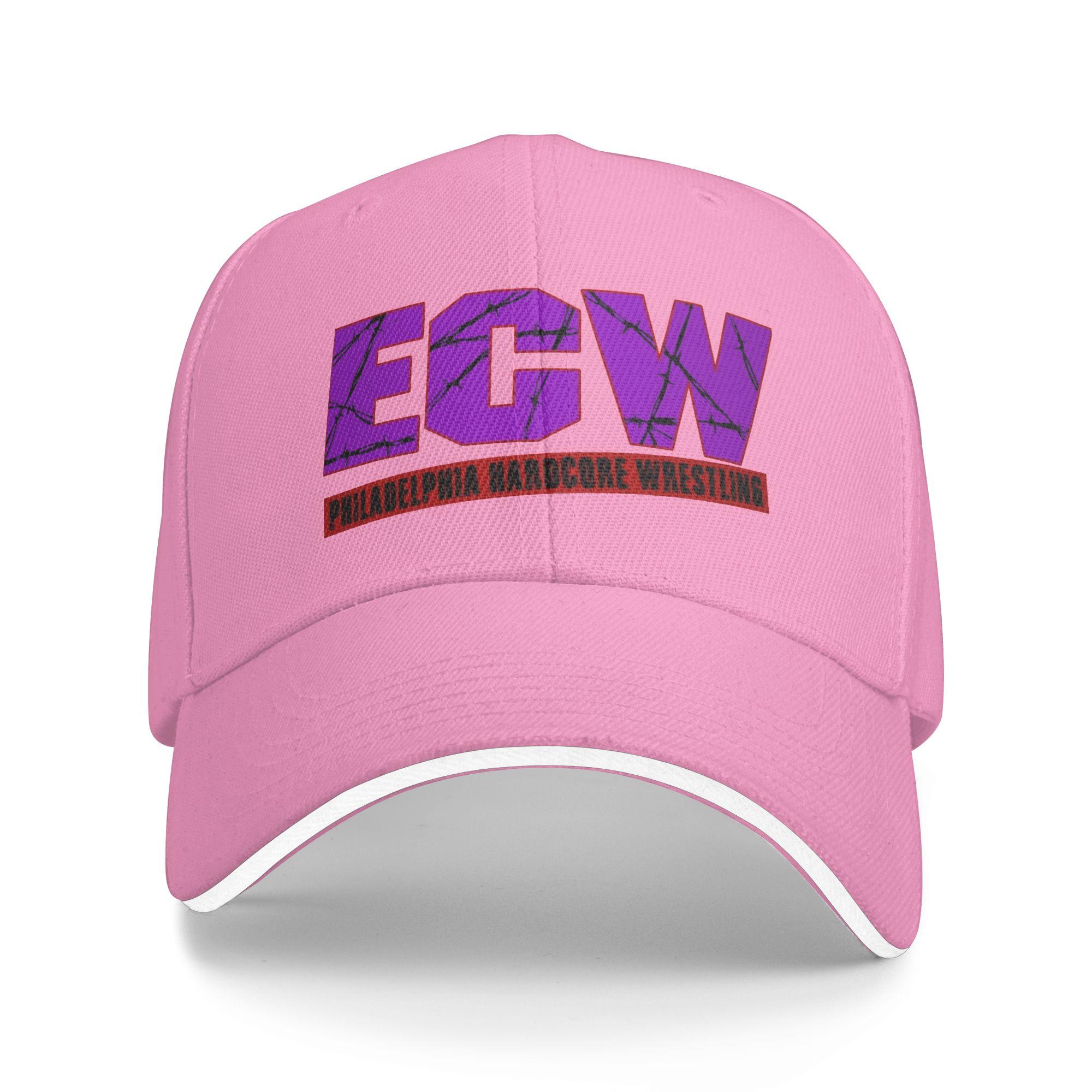Ecw Hardcore Wrestling Baseballpet Mannen Vrouwen Ontwerp Truckerpet Zomer Casual Wandelen Vissen Zonbescherming Baseballpetten One Size pink