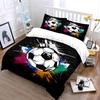 Colorful Soccer Theme Three-Piece Set Multiple Sizes Kid'S And Adults' Bedroom Exquisite 3Pc Bedding Set, Gift