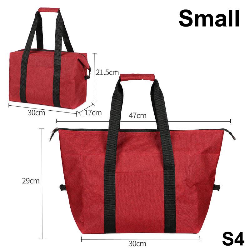 Large Capacity Insulated Grocery Picnic Cooler Bags Reusable Folding Fresh-Keeping Bag For Travel, Lunch, Camping, Food