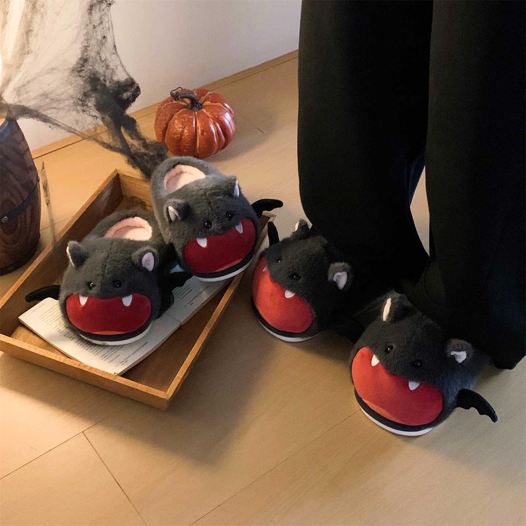 Nowe Kapcie ze Zrzędliwym Nietoperzem Miękkie Zimowe Buty Damskie Ciepłe Futrzane Klapki Kapcie Domowe Damska Marka Zwierzęce Kapcie Domowe Kapcie Prezentowe