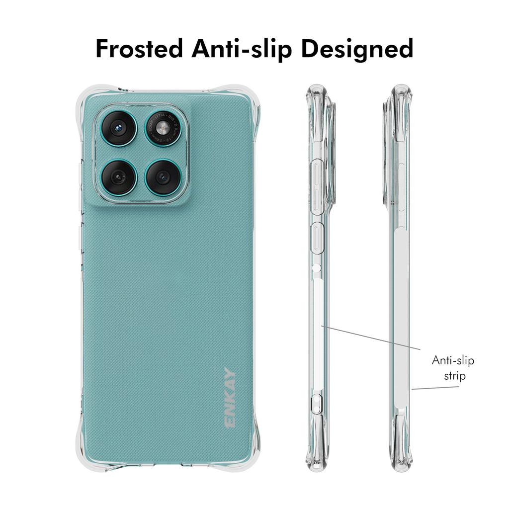Pro Motorola Edge 60 5G/Motorola Edge 60s 5G/Motorola Edge 60 Fusion 5G Průhledný kryt na telefon ENKAY HAT PRINCE Nárazuvzdorný Protiskluzový TPU kryt