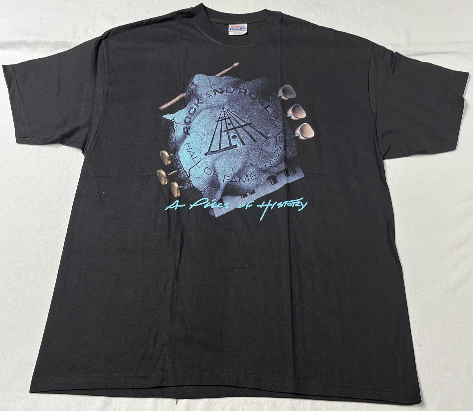 Rock & Roll Hall Of Fame Museum Shirt XL Black T-Shirt A Piece Of History Hanes XXXXL