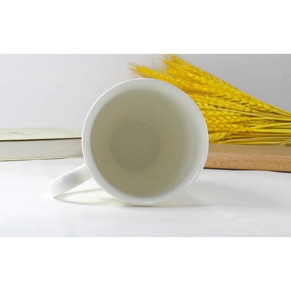 300ML. Plain Whitebone China Coffee Mug, Porcelain Tumbler for Tea, Ceramic Cup Coffee, Taza Cafe Tea Cup Thermo Mug, Couple Mug