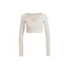 Originals Adicolor Classics 3-Streifen Knopf Langarm T-Shirt Damen Oberteile Beige II0708