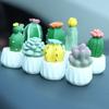 Resin Cactus Car Ornament Mini Cute Dollhouse Miniature Succulent Potted Home Garden Decor Toy