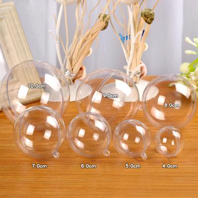Transparent Hollow Plastic Ball Used As Christmas Decoration Candy Box and Eternal Flower Hanging