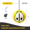 2 PCS Garage Parking Aid, Funny Parking Guide Balls Car Stoppers with Screw Hooks & Cord Locks, Retractable Garage Stop Indicators Universal
