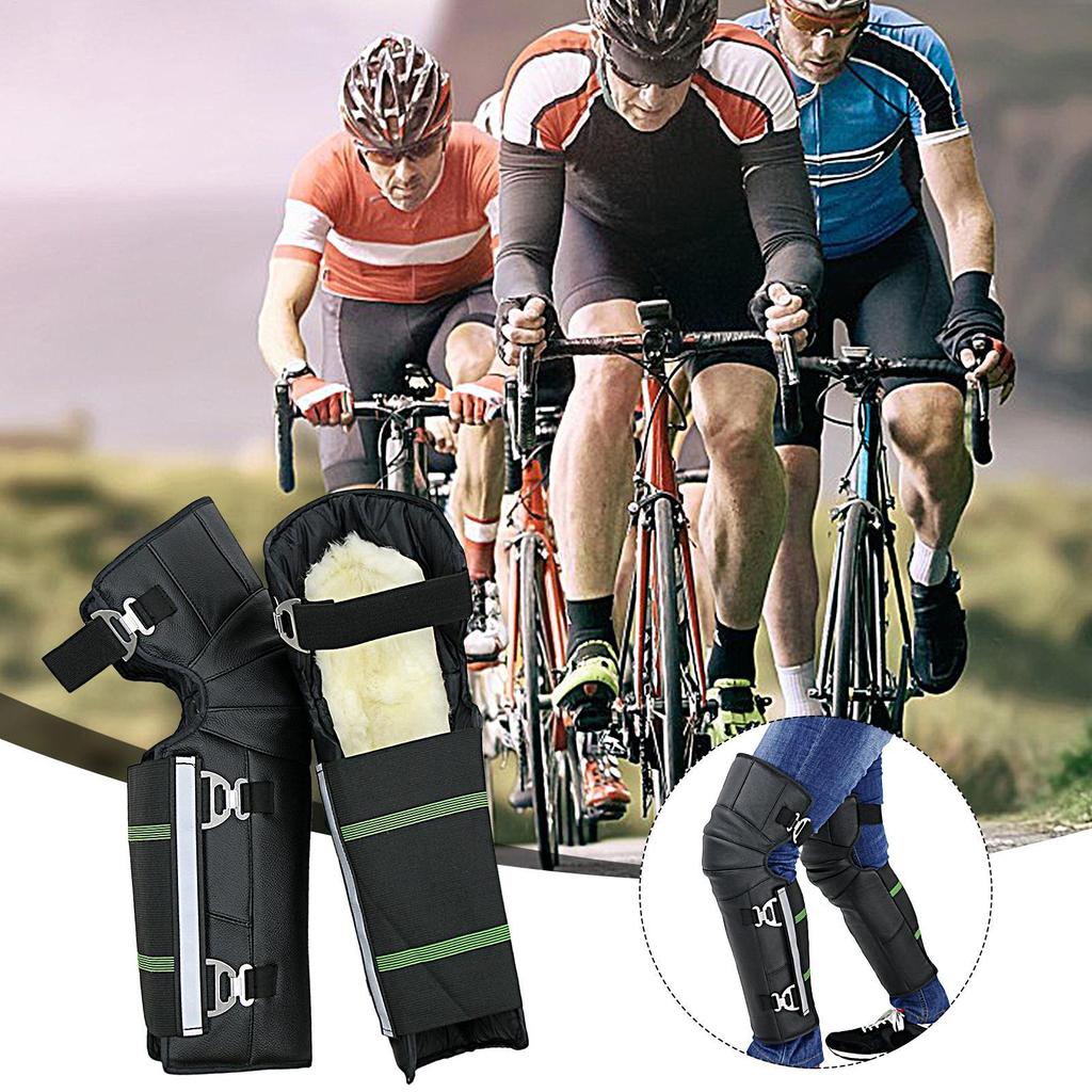 Motorcycle Leg Warmers 1 Pair Adjustable Waterproof Leggings Covers Winter Thermal Knee Brace For Riding Cycling Mountaineering