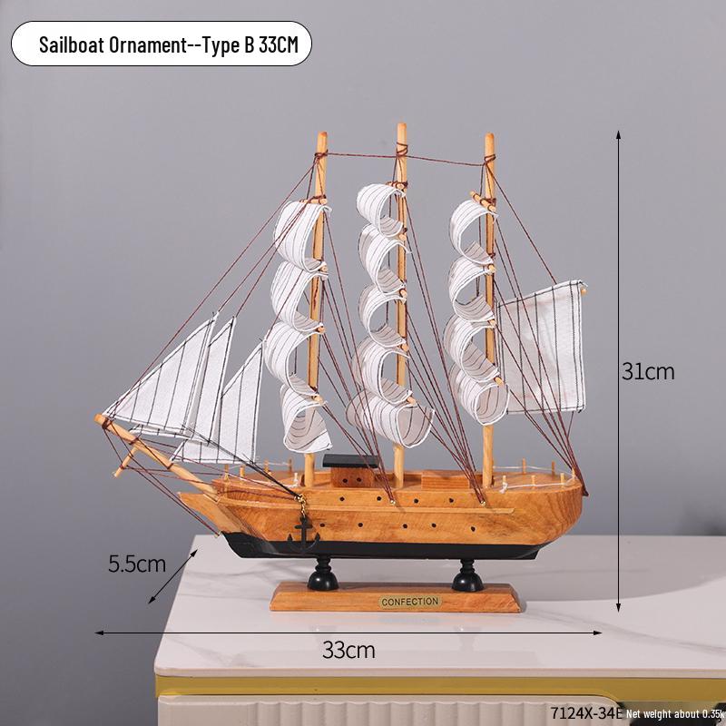 Model żaglówki gładko płynącej: Elegancka Ozdoba do Domu i Biura, Idealna do Witryn na Wino, Półek na Książki i Innych