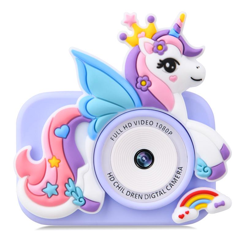 New Style Kids' HD Unicorn Digital Camera with Front & Rear Dual Lenses - Mini Cartoon Video Recorder, Ideal Baby Gift
