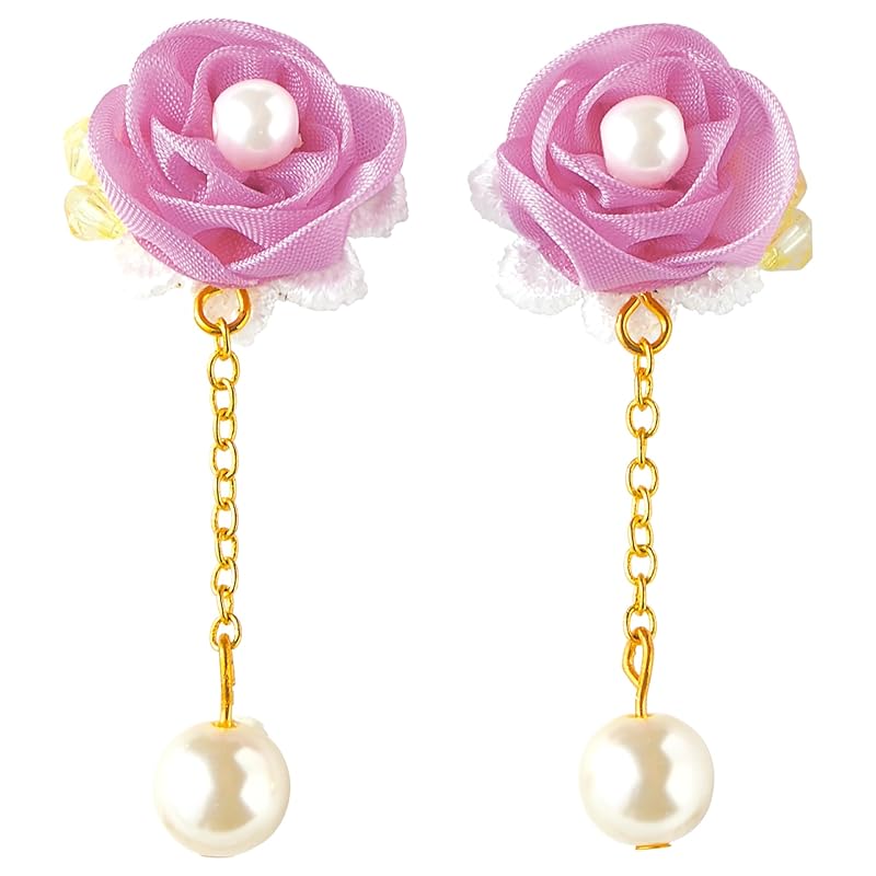 

Takagi fiber Panami handicraft kit Transparent material cupra Use of fabric antique Tsumami work kit earrings rose LH-480