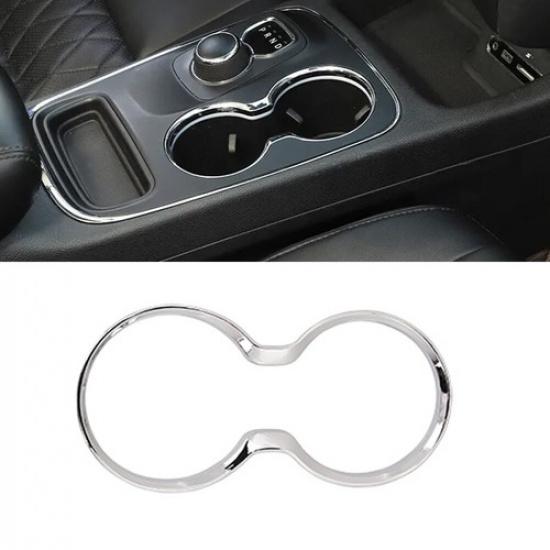 Front Console Gear Shift Cup Holder Base Ring Trim Cover For Dodge Durango 2011+ Chrome