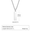 Initial Bar Mens Necklaces,Stainless Steel Vertical Geometric Pendant Collar with A-Z Letters,Casual Personalited Gift for Him