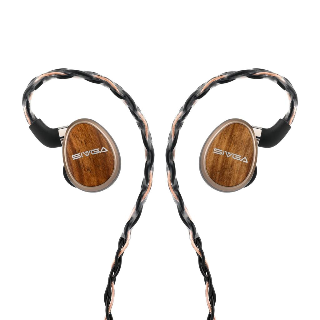 SIVGA Nightingale Pro Planar Magnetic Drive Earphones with Aviation-Grade Aluminum-Magnesium Alloy Housing, Spotted Wood Faceplate, and 0.008mm