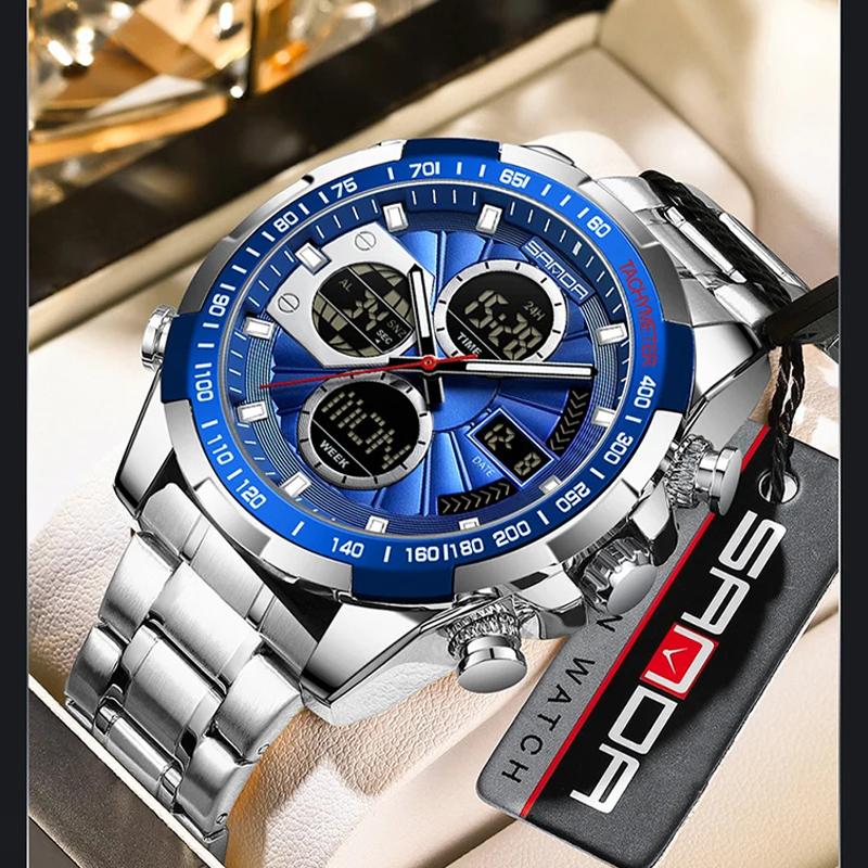 Digital LED Watch Men Sport Quartz Wristwatch Luxury Stopwatch Waterproof Male Electronic Clock