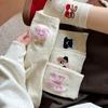 3 Pairs of Female Autumn and Winter Sweet and Cute Cartoon Ideas Yarn Academy Wind Tube Socks