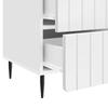 Nightstand High Gloss White 43 x 41 x 68 cm Engineered Wood