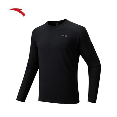 Men's Brushed Thin Fleece Long Sleeve Quick-Dry Training T-Shirt