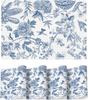 Blaues Blumenmuster Vögel Frühling Vinyl Tischsets Set of 4, Waschbar Hitzebeständig Rutschfest Gewebter Kunststoff PVC Platzsets