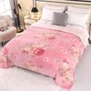 Shawl Warm Floral Flannel Blanket Skin-friendly Soft Throw Blanket No Shrinkage Cozy Nap Blanket Office