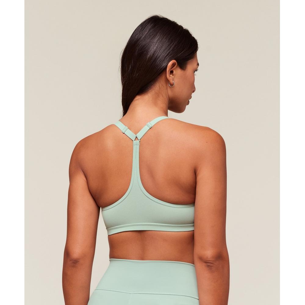 Gymshark Cotton Racerback Sports Bra Morning Blue B3b3c Udbn