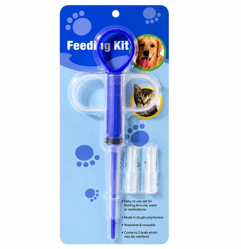 Pet Pill Gun Medicine Feeder Syringe Tablet Push Dispenser for Dog Cat Kitten Puppy Water Milk Feeding Care Kit Accessory Tool