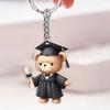 Graduation Bear Keychain Pendant 2D Acrylic Car Key Pendant Commemorative Graduation Keepsake Gift
