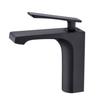 Modern Copper Matte Black Low-Profile Single Lever Basin Mixer Tap Bathroom Sink Faucet with Ceramic Cartridge